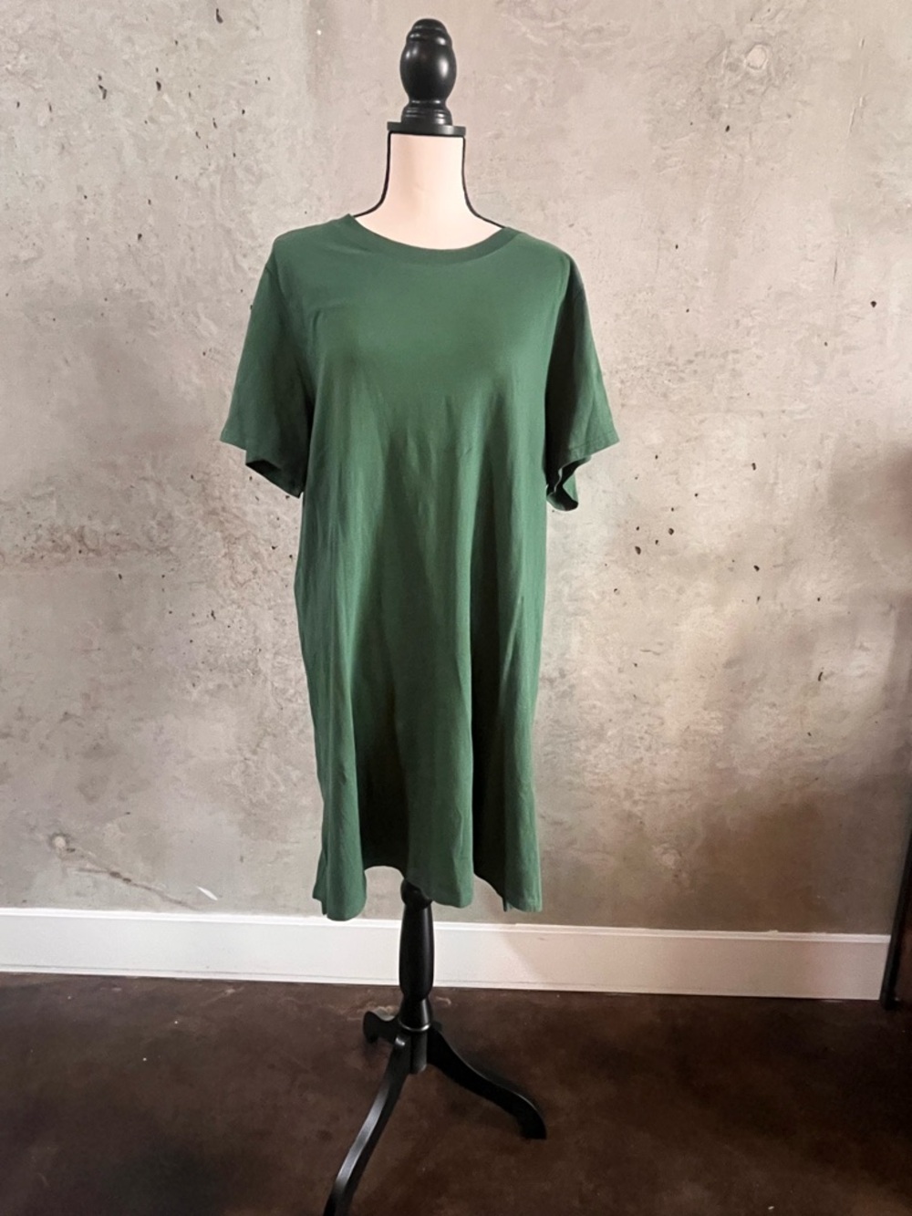 Old Navy Forest Green Short Sleeve T-Shirt Dress